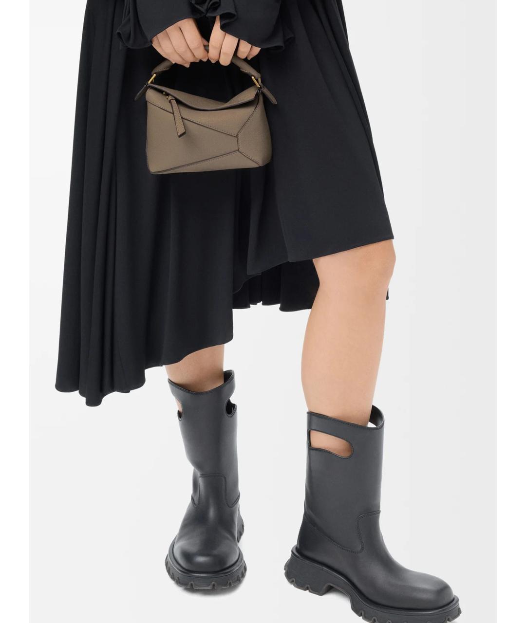 LOEWE Коричневая кожаная сумка через плечо, фото 3