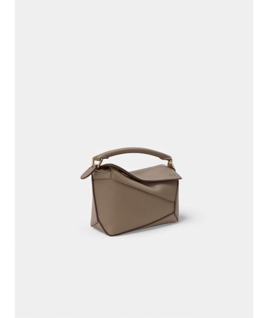 LOEWE Коричневая кожаная сумка через плечо, фото 2