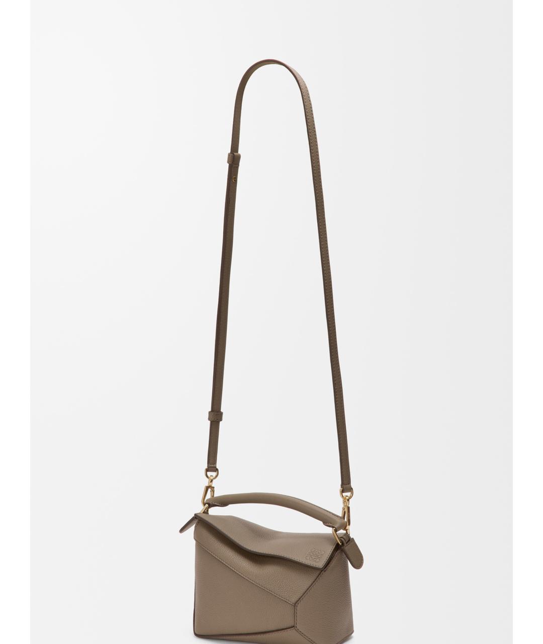 LOEWE Коричневая кожаная сумка через плечо, фото 4