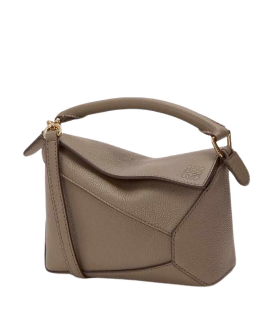 LOEWE Коричневая кожаная сумка через плечо, фото 1