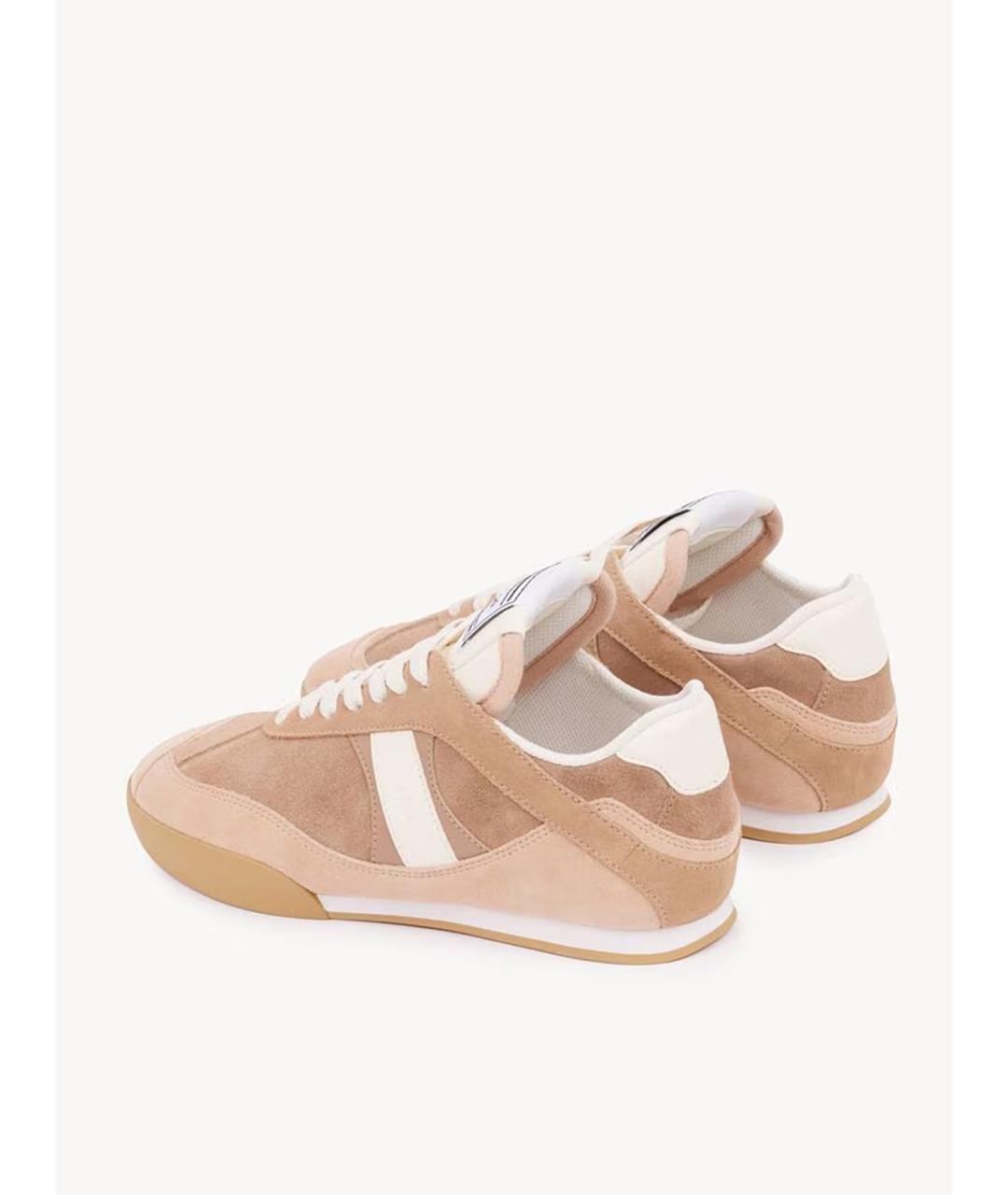 CHLOE Бежевые кожаные кроссовки, фото 3