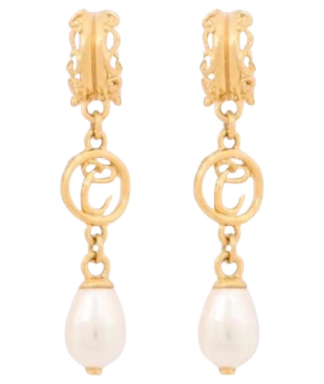 CHLOE Золотые металлические серьги, фото 1