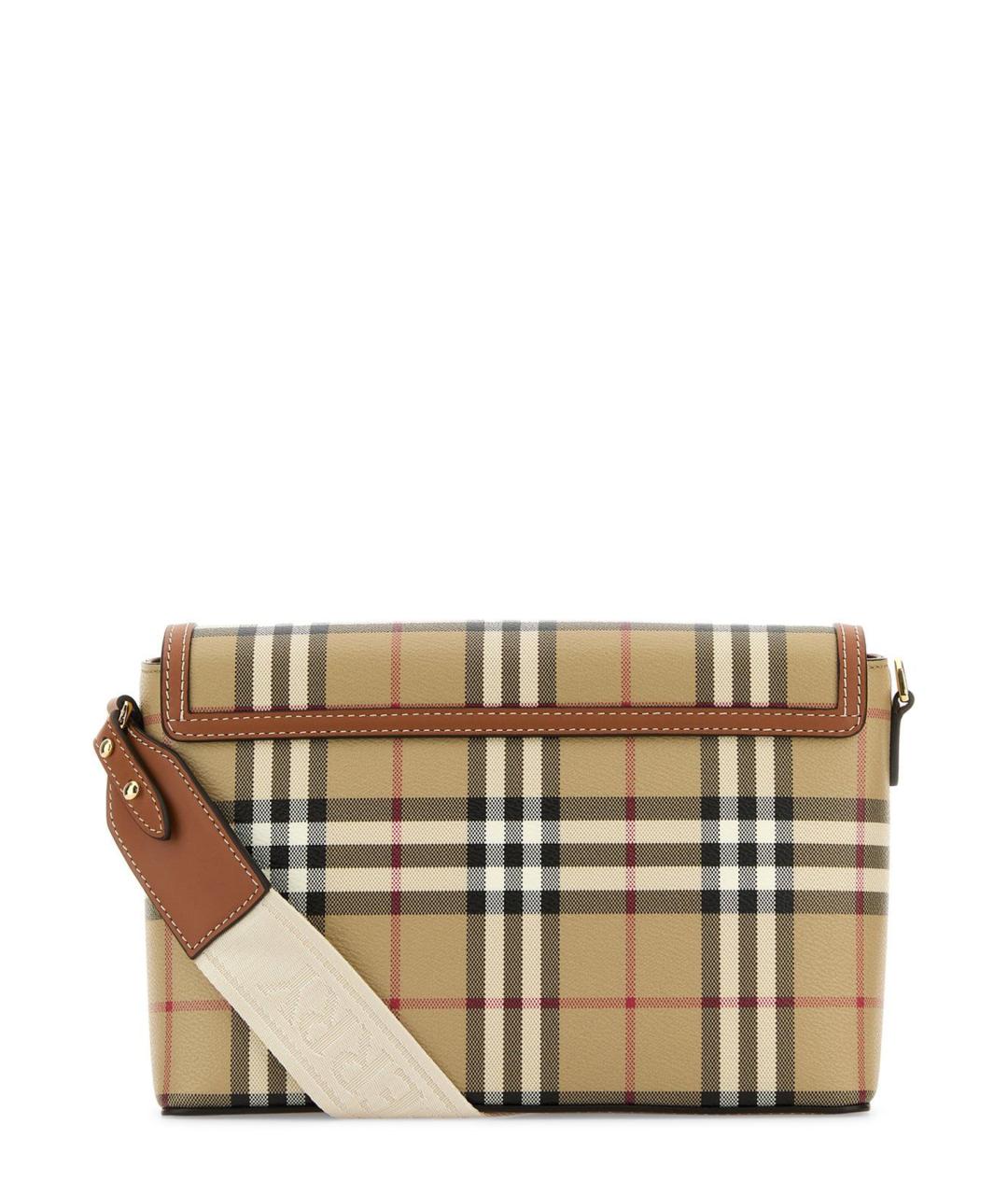 BURBERRY Бежевая сумка через плечо из искусственной кожи, фото 3