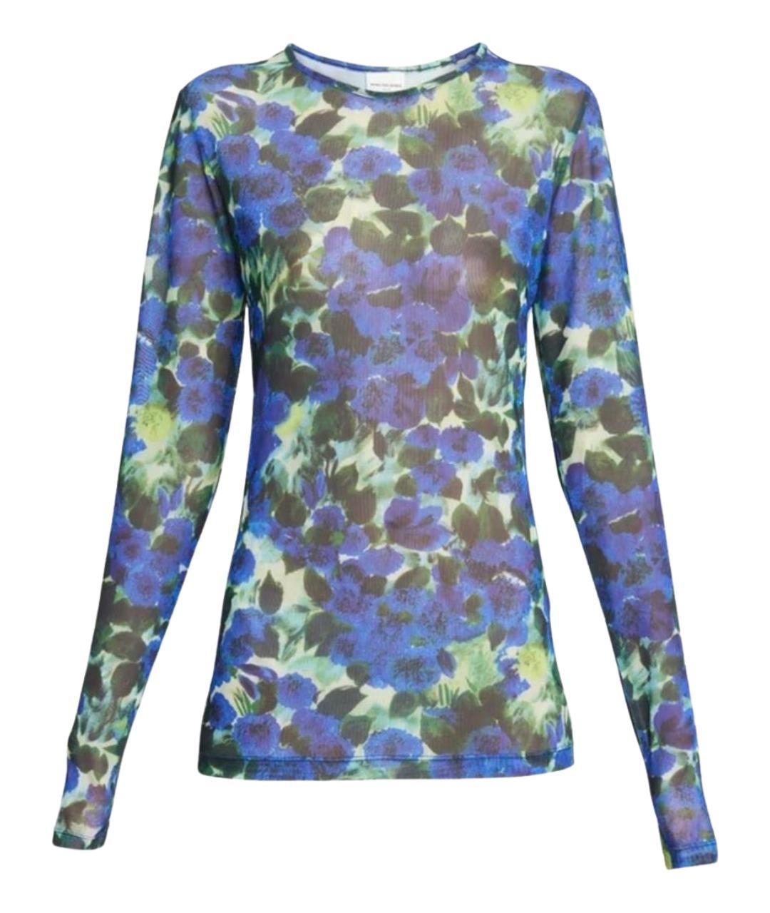 DRIES VAN NOTEN Бирюзовый полиэстеровый джемпер / свитер, фото 1