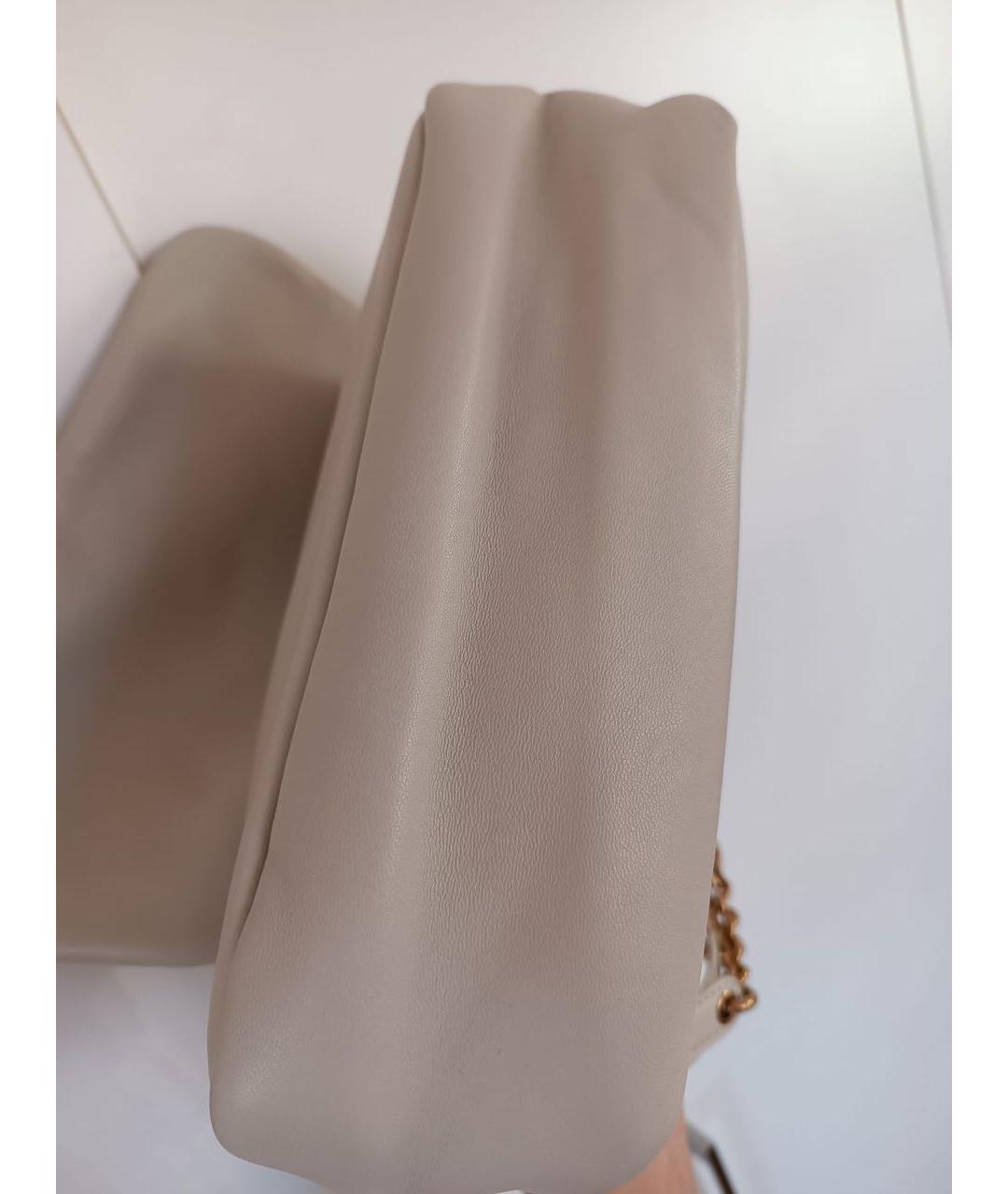 SAINT LAURENT Белая кожаная сумка через плечо, фото 6