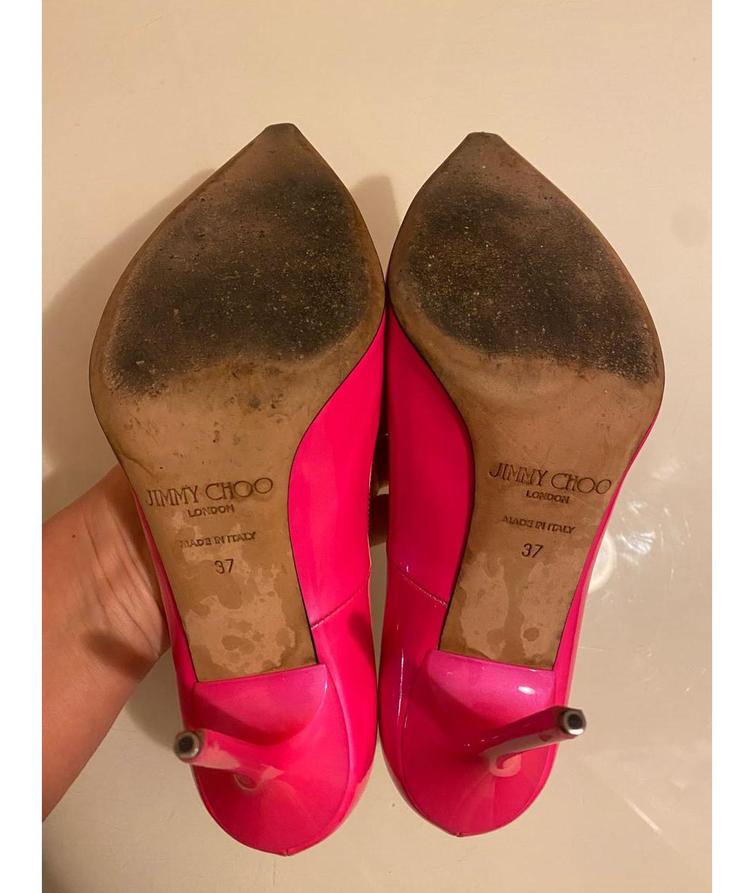 JIMMY CHOO Фуксия туфли из лакированной кожи, фото 8