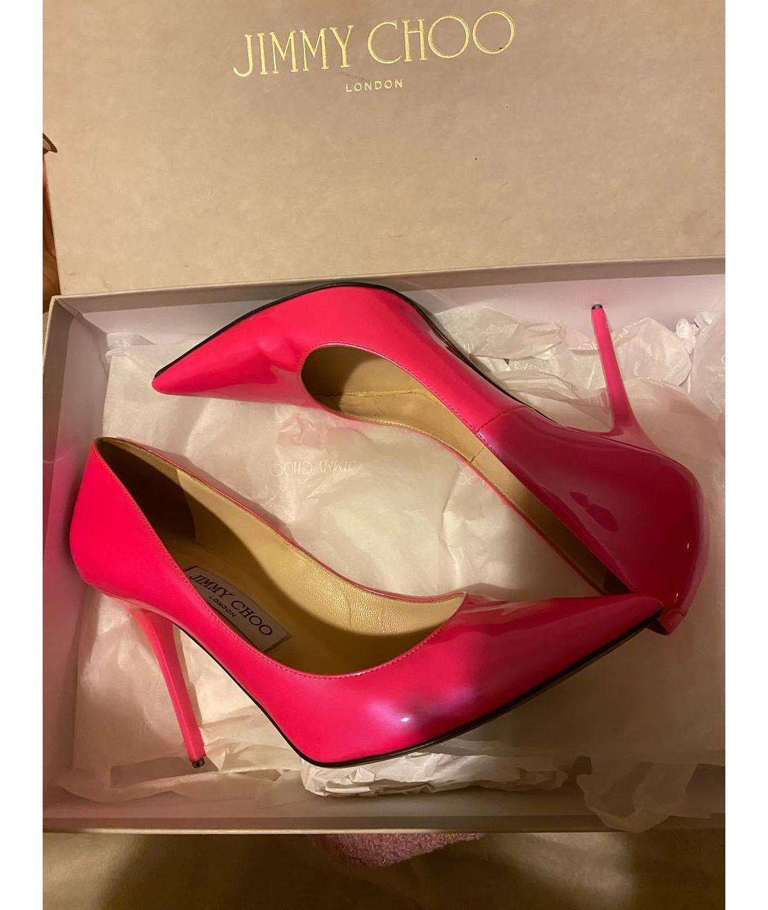 JIMMY CHOO Фуксия туфли из лакированной кожи, фото 3