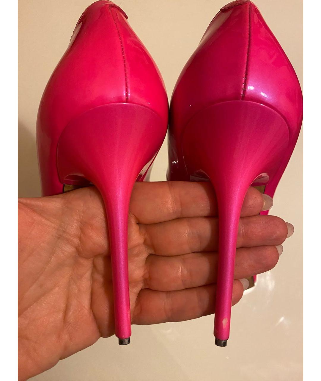 JIMMY CHOO Фуксия туфли из лакированной кожи, фото 4