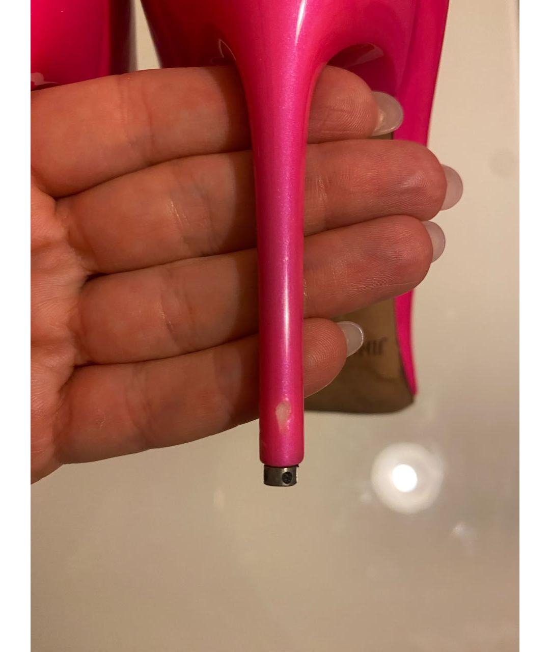 JIMMY CHOO Фуксия туфли из лакированной кожи, фото 5