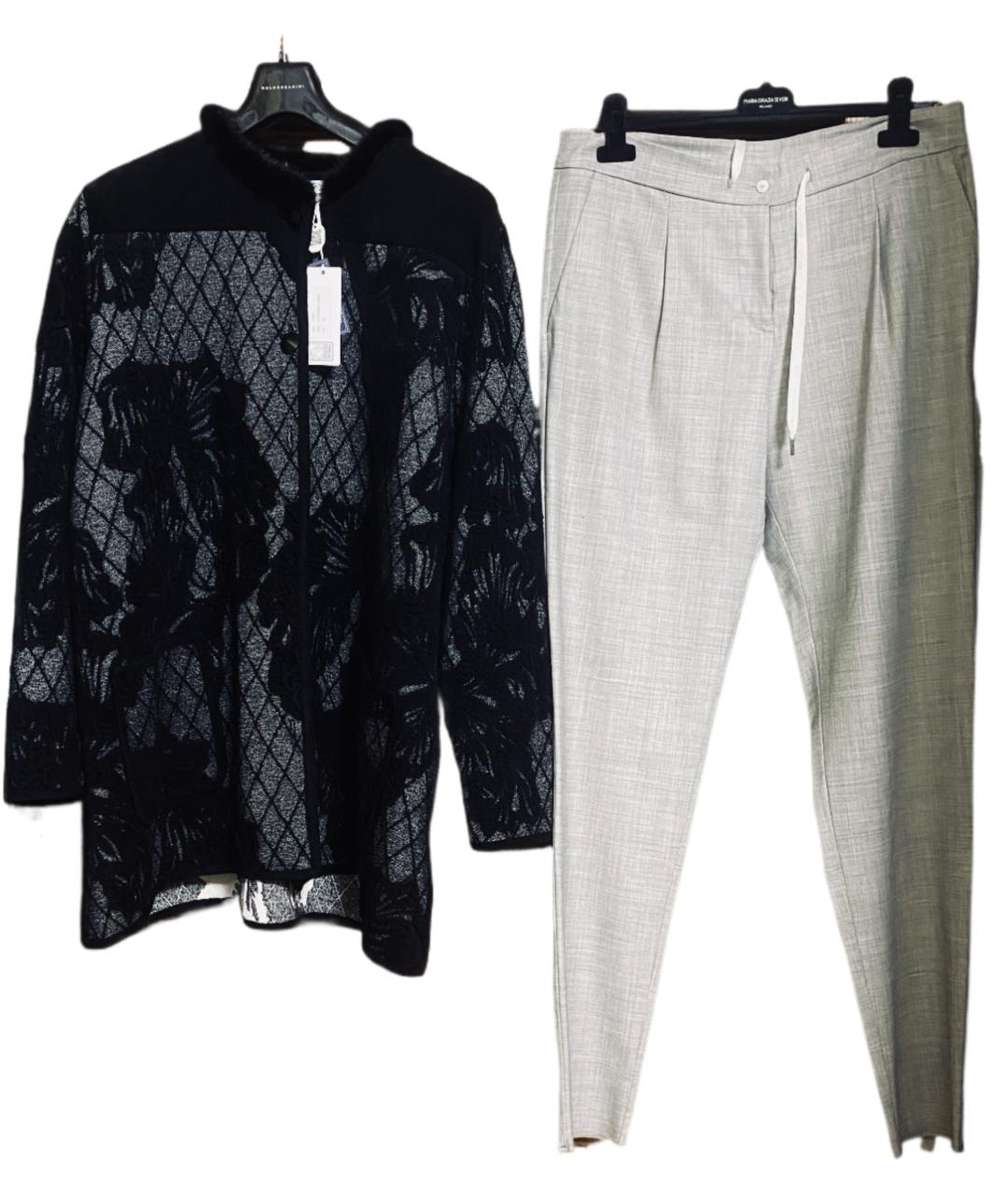 BILANCIONI Серый шерстяной костюм с брюками, фото 8