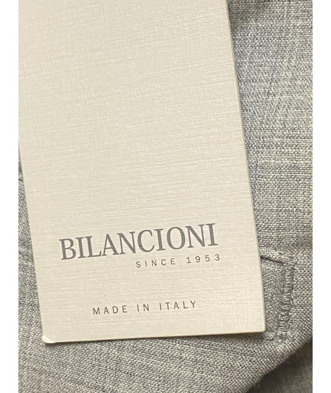 BILANCIONI Серый шерстяной костюм с брюками, фото 3