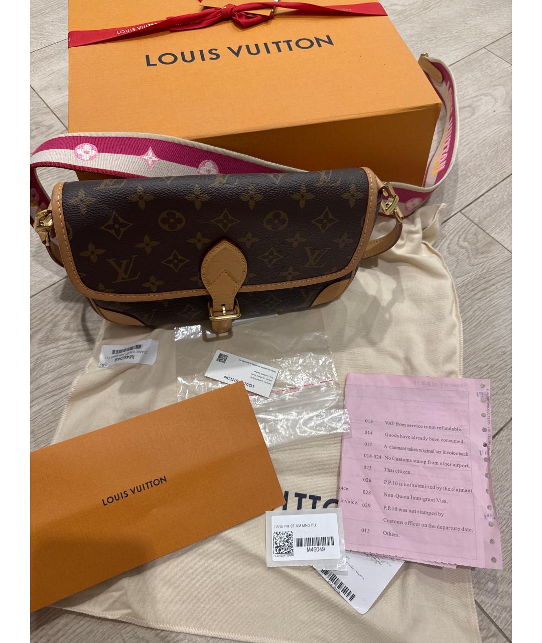 LOUIS VUITTON Коричневая сумка через плечо, фото 2