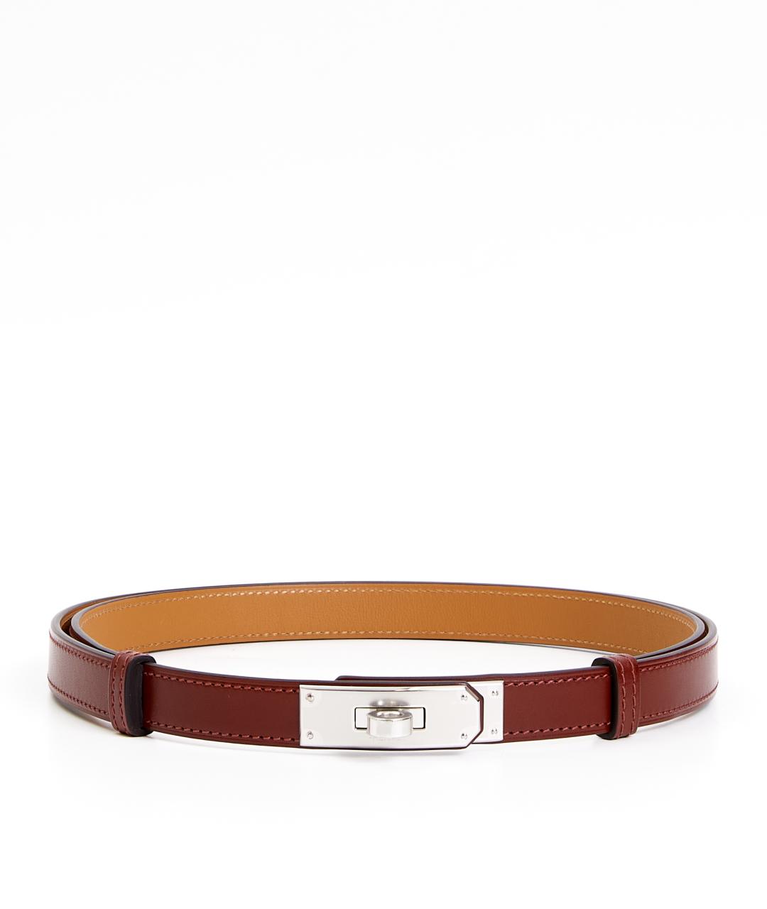 HERMES Красный кожаный ремень, фото 1