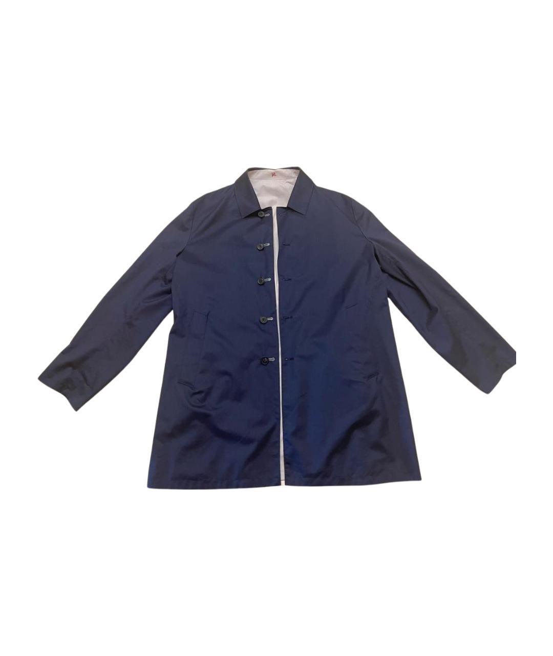 ISAIA Темно-синяя хлопковая куртка, фото 1