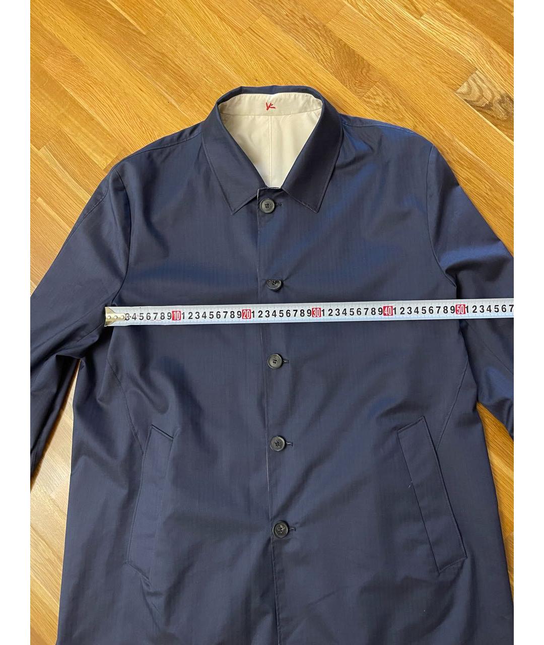 ISAIA Темно-синяя хлопковая куртка, фото 8