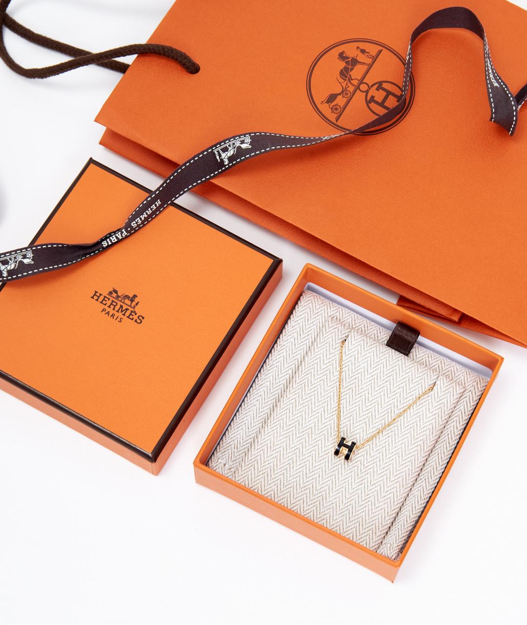 HERMES Черная металлическая подвеска, фото 3