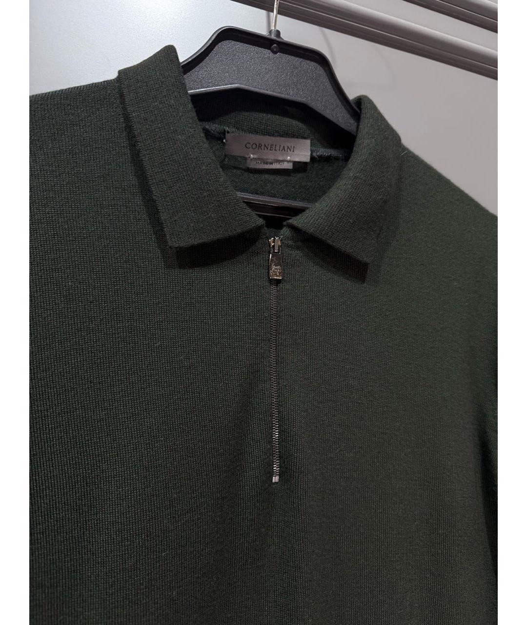CORNELIANI Зеленый шерстяной джемпер / свитер, фото 2