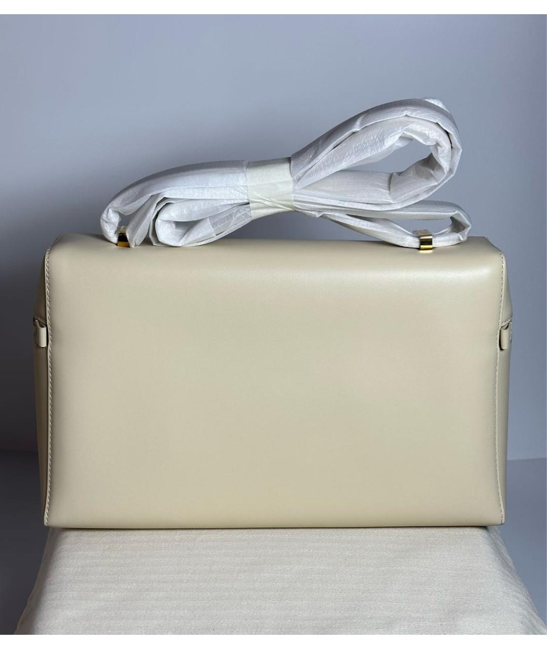 LORO PIANA Бежевая кожаная сумка через плечо, фото 3