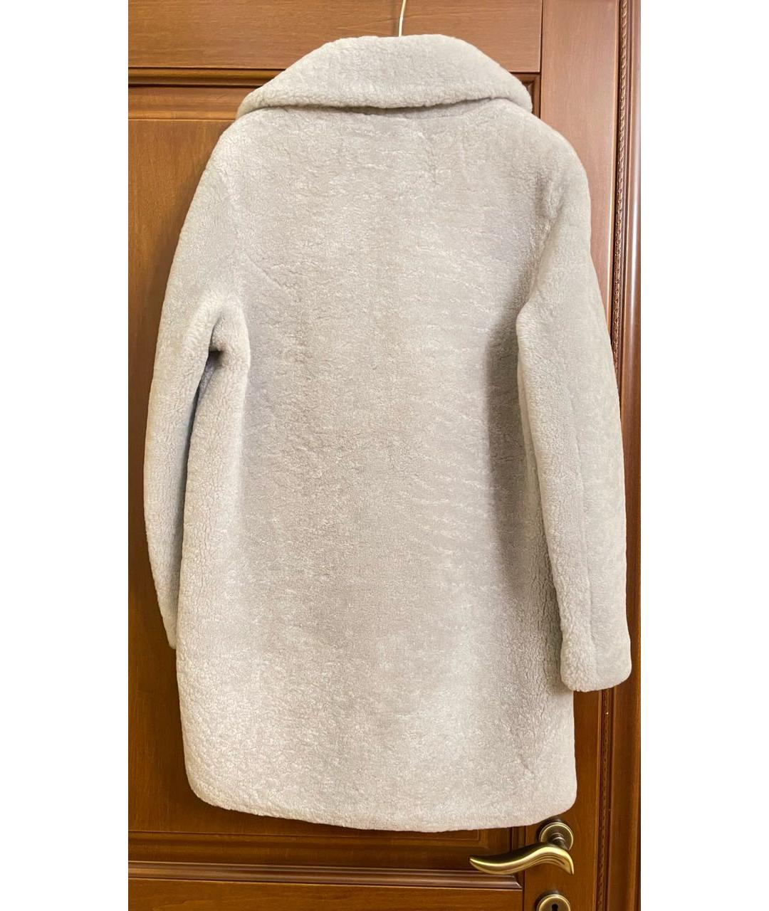 METEO YVES SALOMON Голубая шерстяная шуба, фото 2