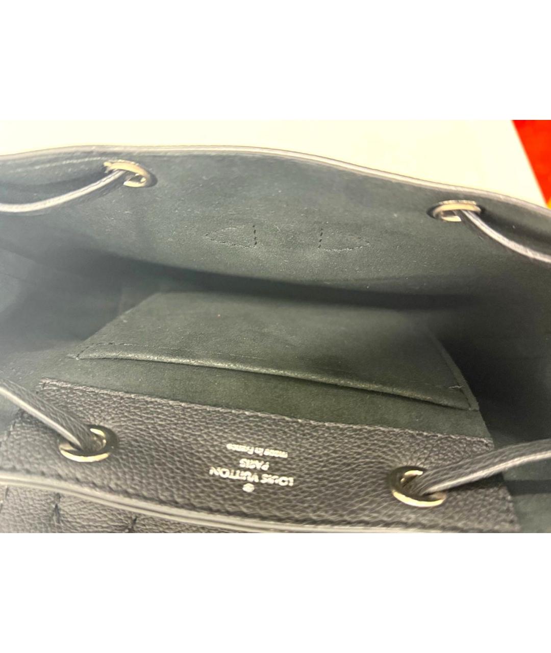 LOUIS VUITTON Черный кожаный рюкзак, фото 4