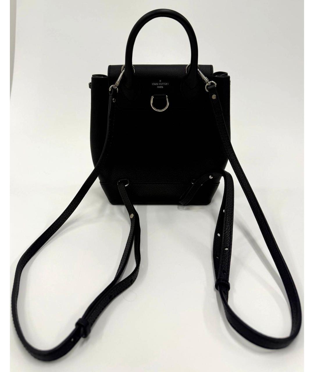 LOUIS VUITTON Черный кожаный рюкзак, фото 3