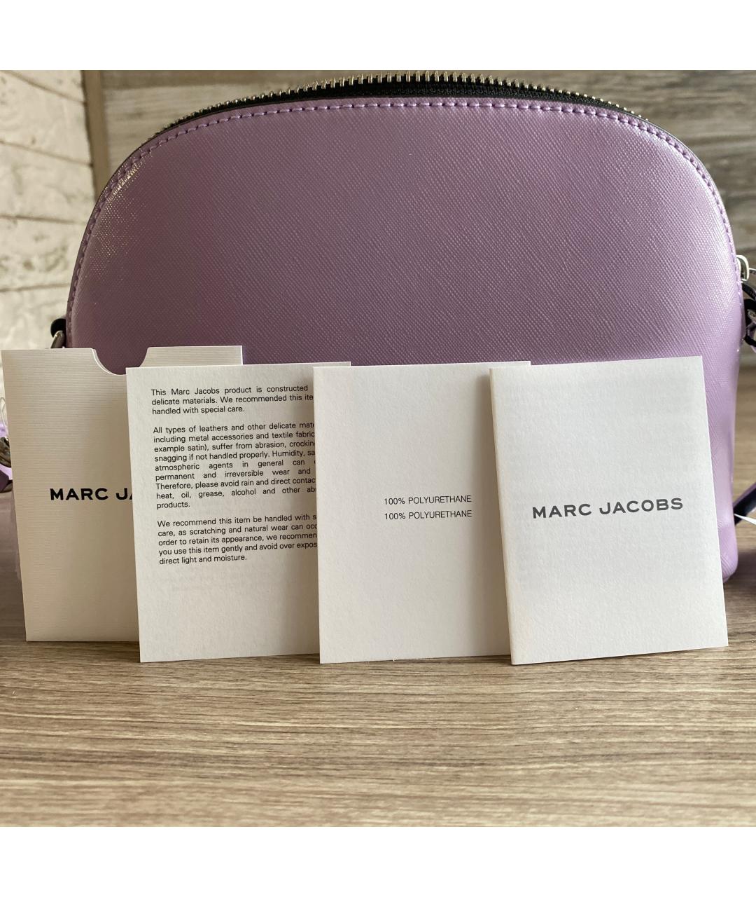 MARC JACOBS Фиолетовая сумка через плечо из искусственной кожи, фото 9