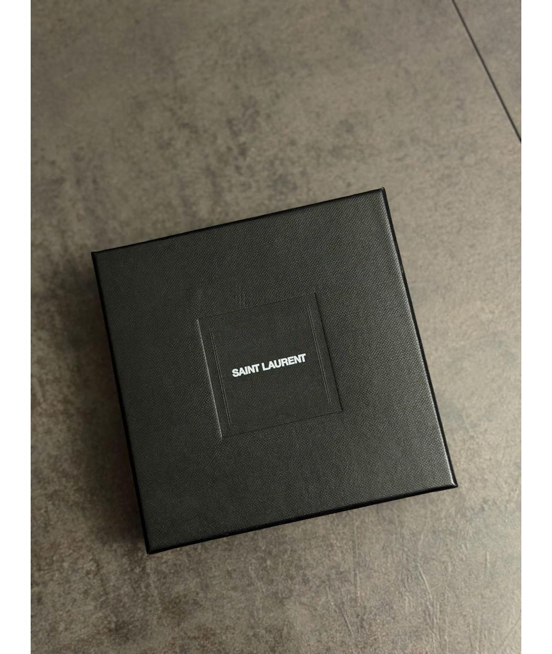 SAINT LAURENT Черный кожаный ремень, фото 5