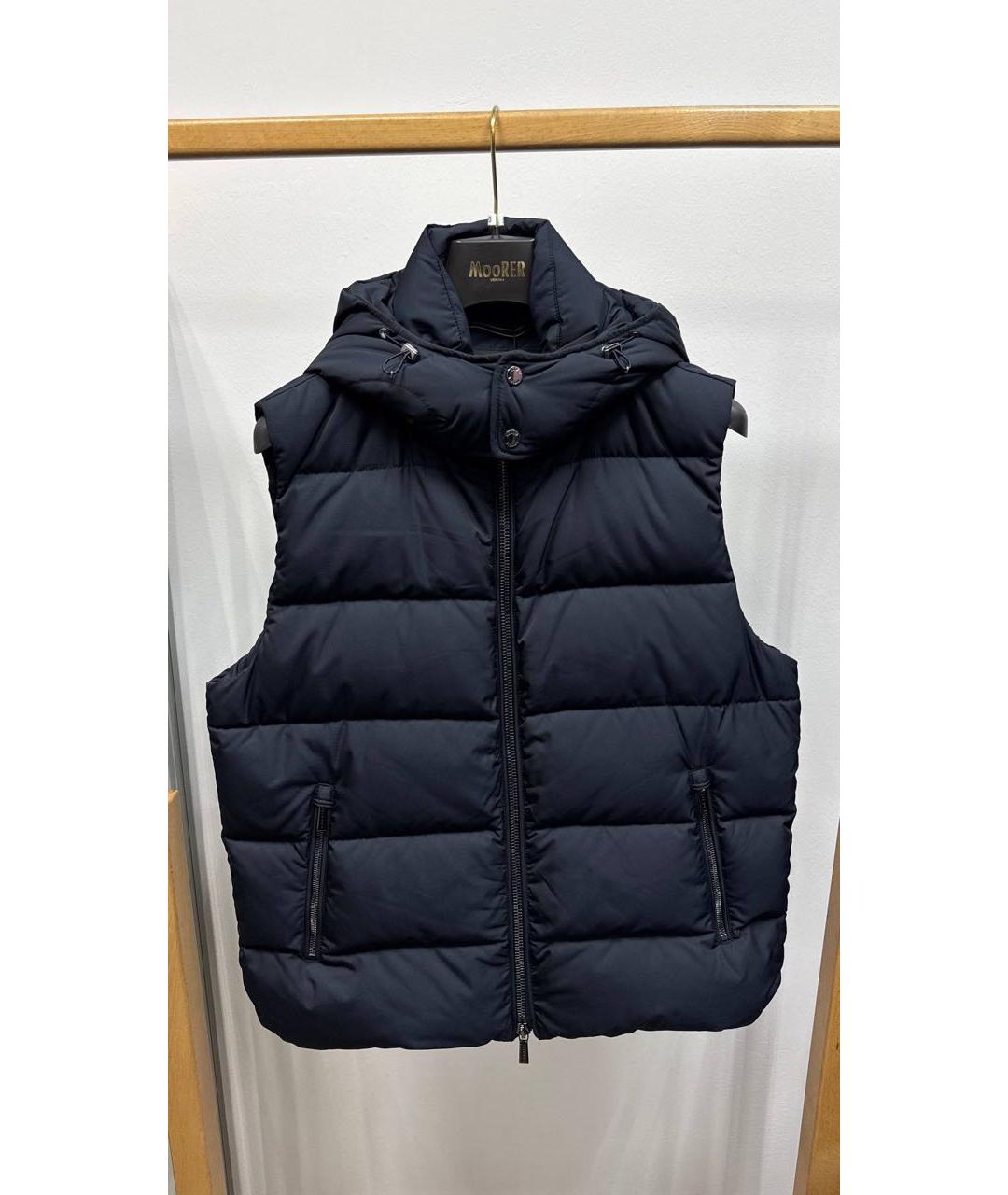 MOORER Темно-синий полиэстеровый жилет, фото 5