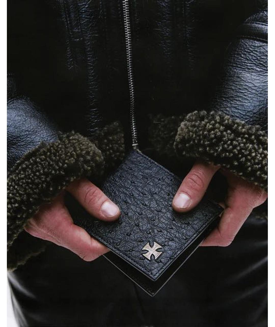 Enfants Riches Déprimés Черный кошелек из экзотической кожи, фото 2