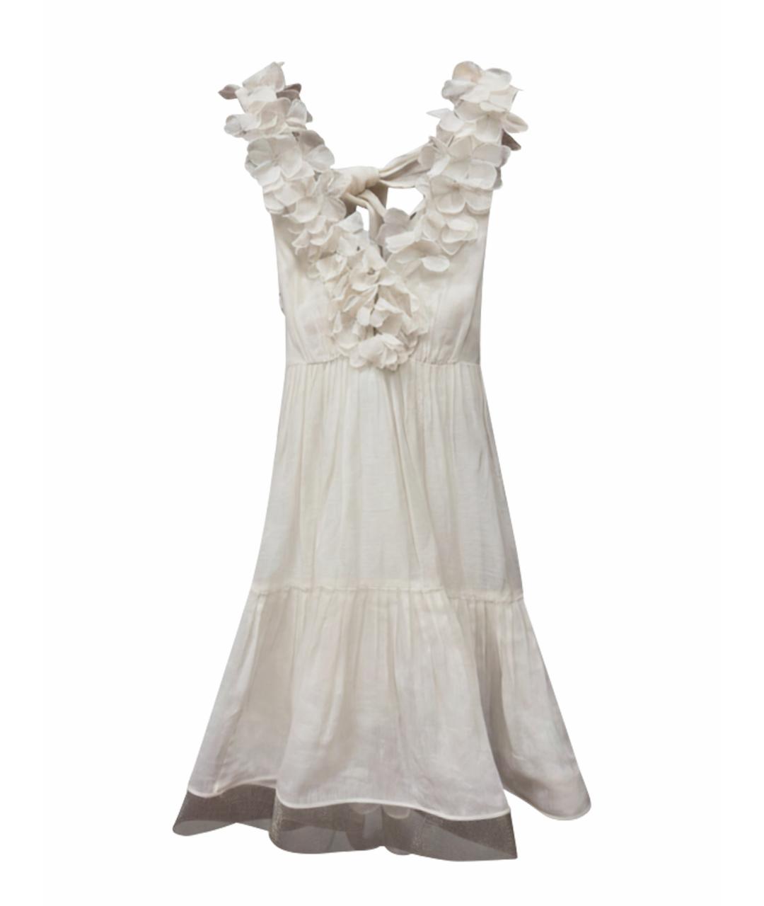 ZIMMERMANN Белое хлопковое коктейльное платье, фото 1