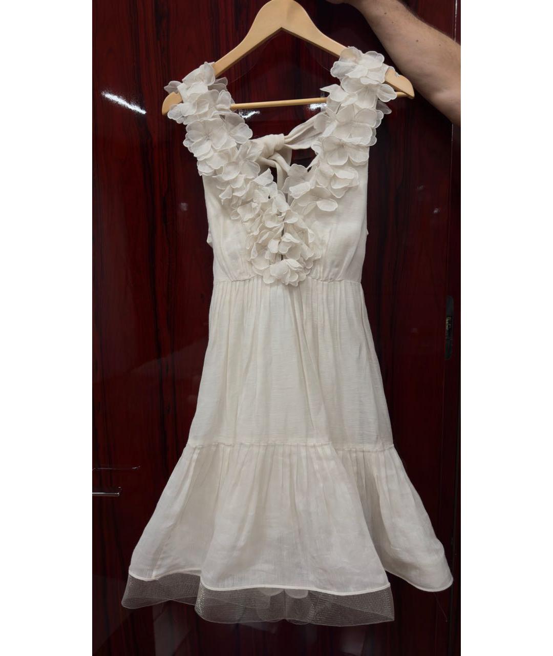 ZIMMERMANN Белое хлопковое коктейльное платье, фото 7