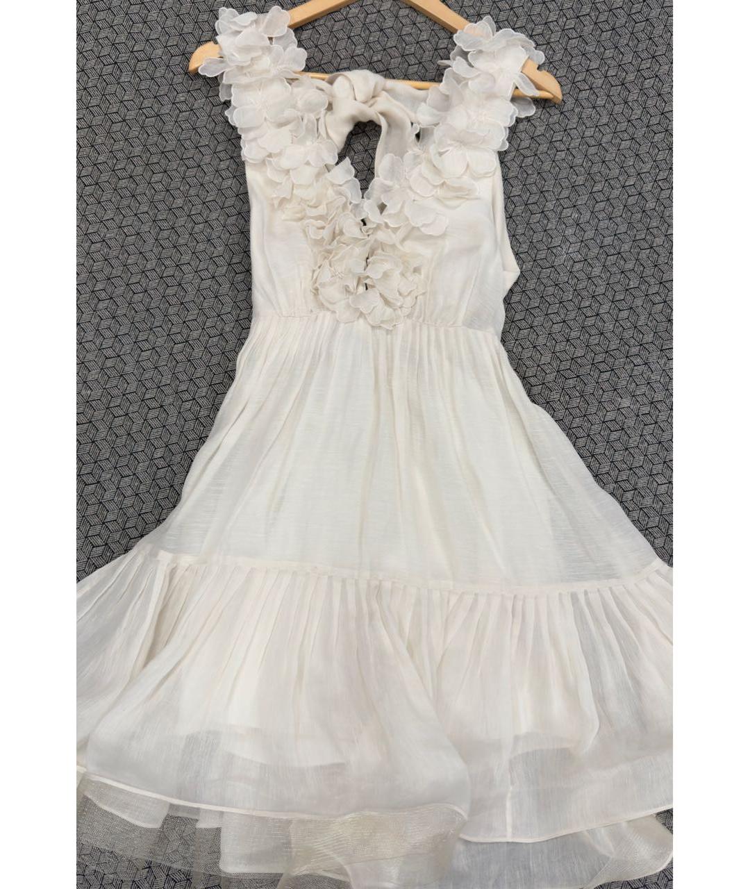ZIMMERMANN Белое хлопковое коктейльное платье, фото 4