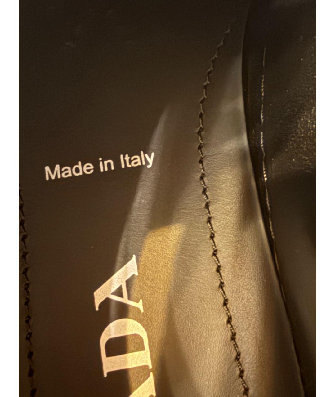 PRADA Черные кеды из лакированной кожи, фото 5