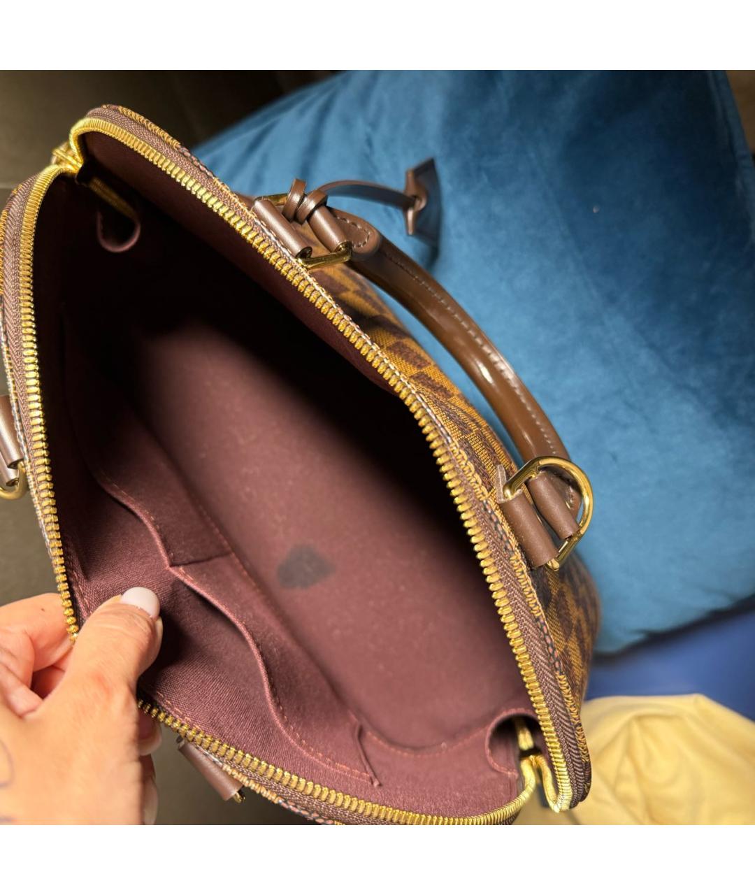 LOUIS VUITTON Коричневая сумка с короткими ручками, фото 7