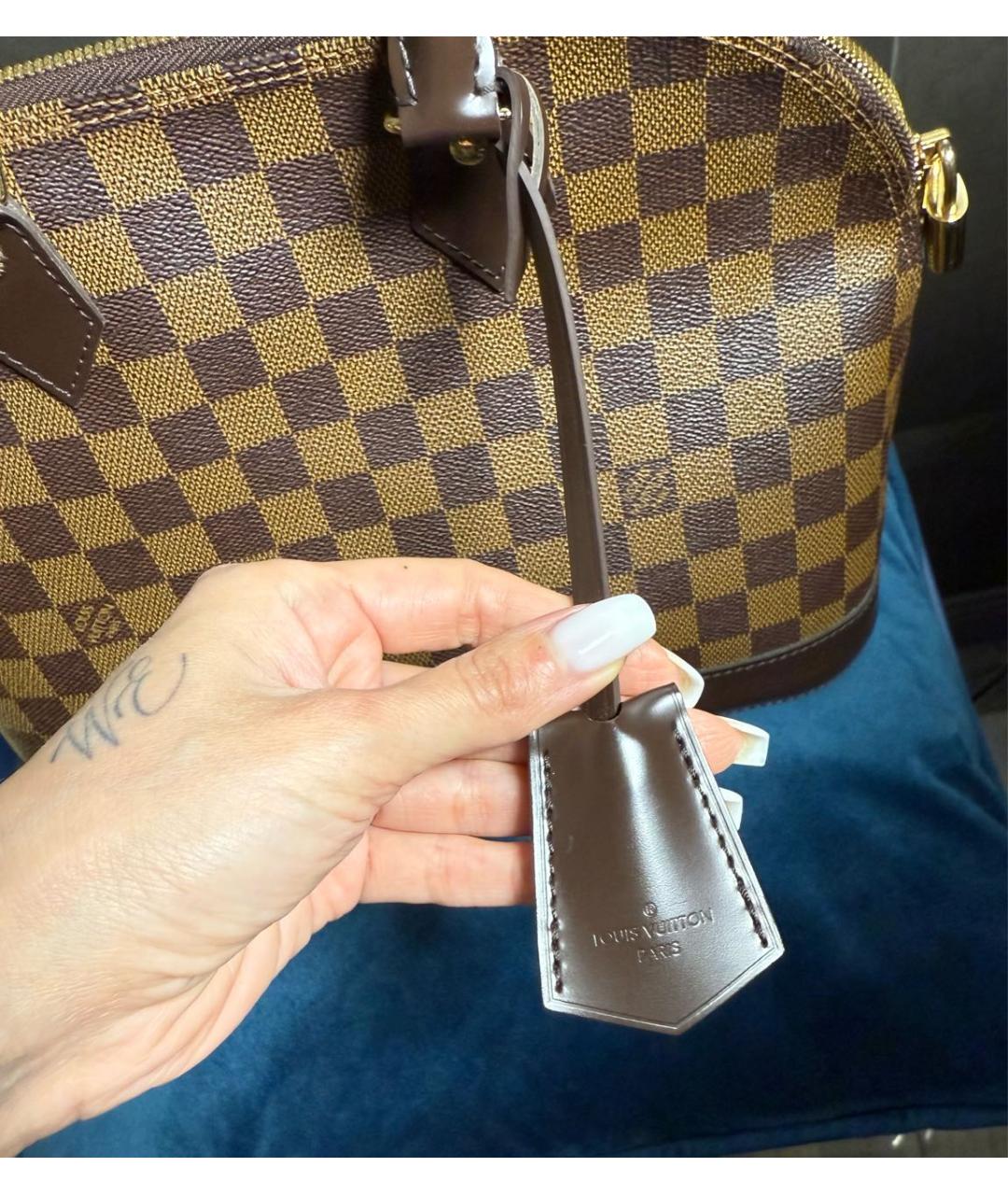 LOUIS VUITTON Коричневая сумка с короткими ручками, фото 3