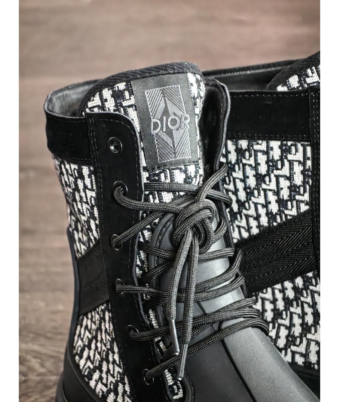 CHRISTIAN DIOR Черные резиновые высокие ботинки, фото 2