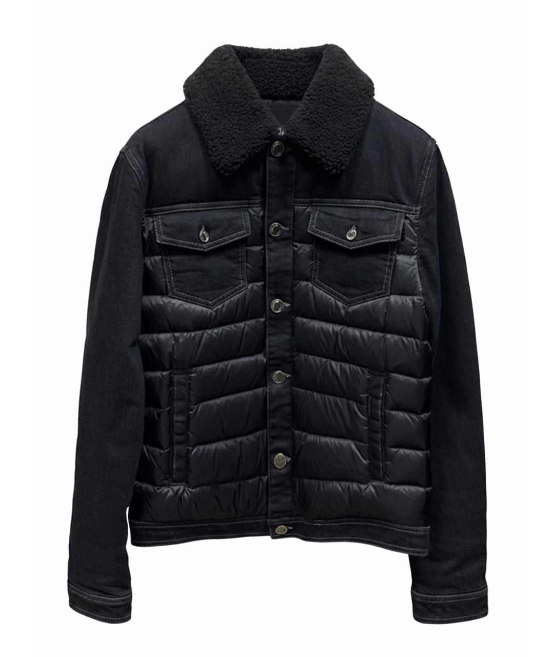 MOORER Черная полиэстеровая куртка, фото 1