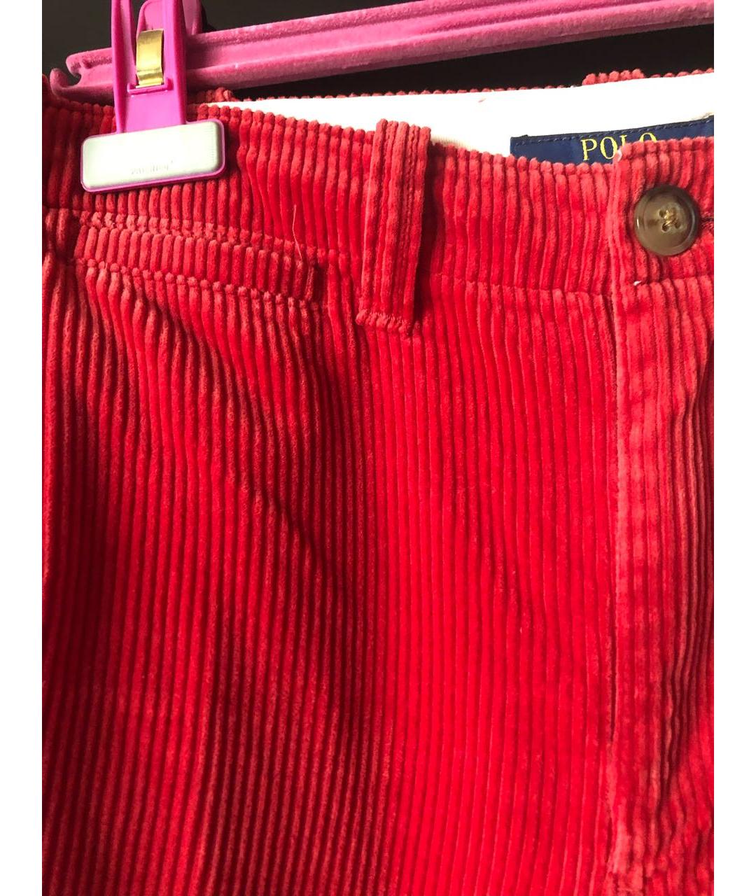 POLO RALPH LAUREN Красные прямые брюки, фото 5
