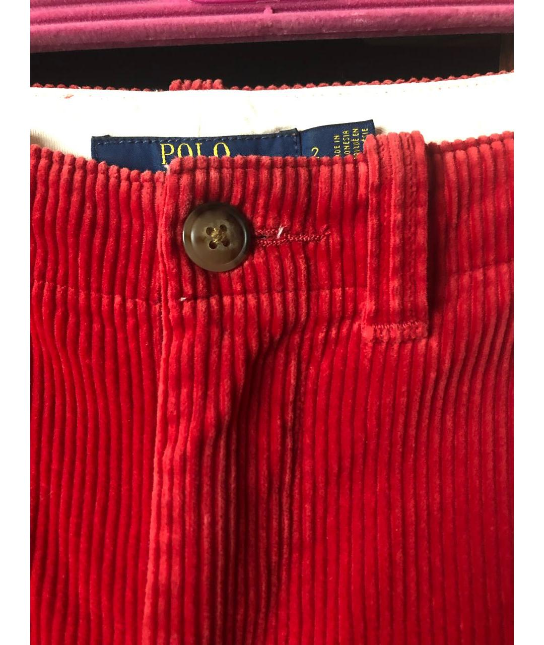 POLO RALPH LAUREN Красные прямые брюки, фото 6