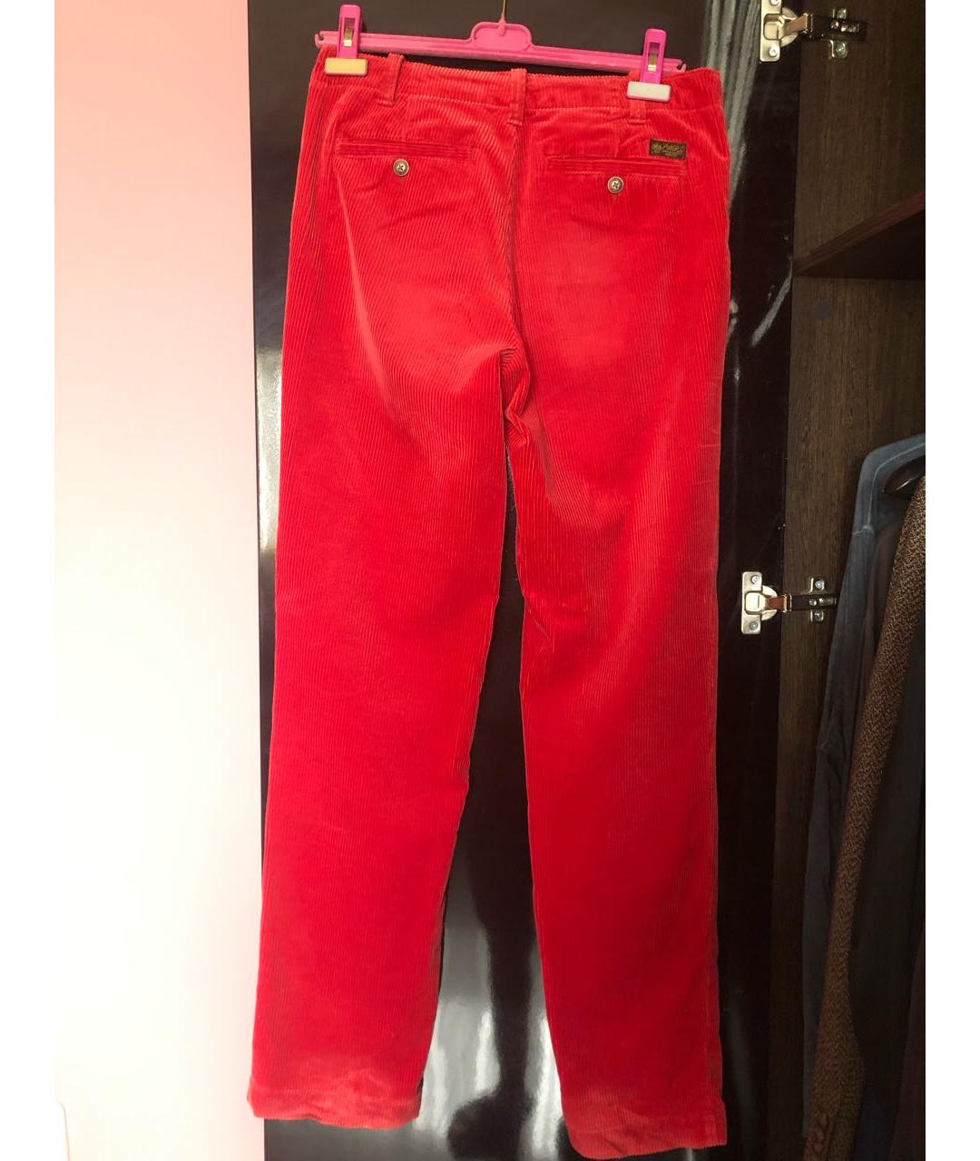 POLO RALPH LAUREN Красные прямые брюки, фото 2