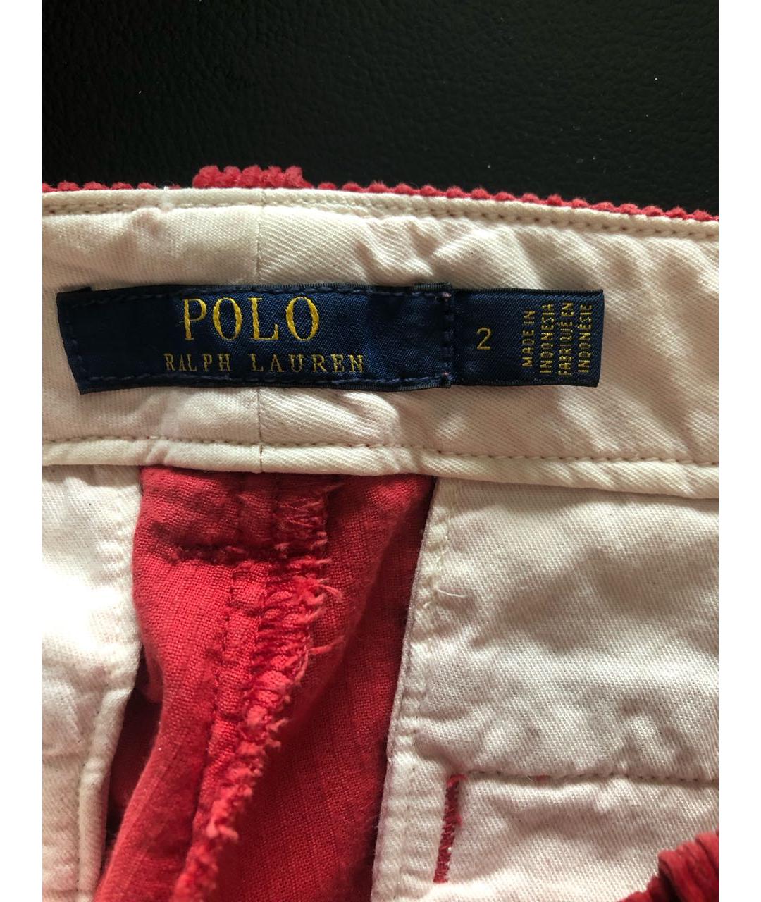 POLO RALPH LAUREN Красные прямые брюки, фото 7