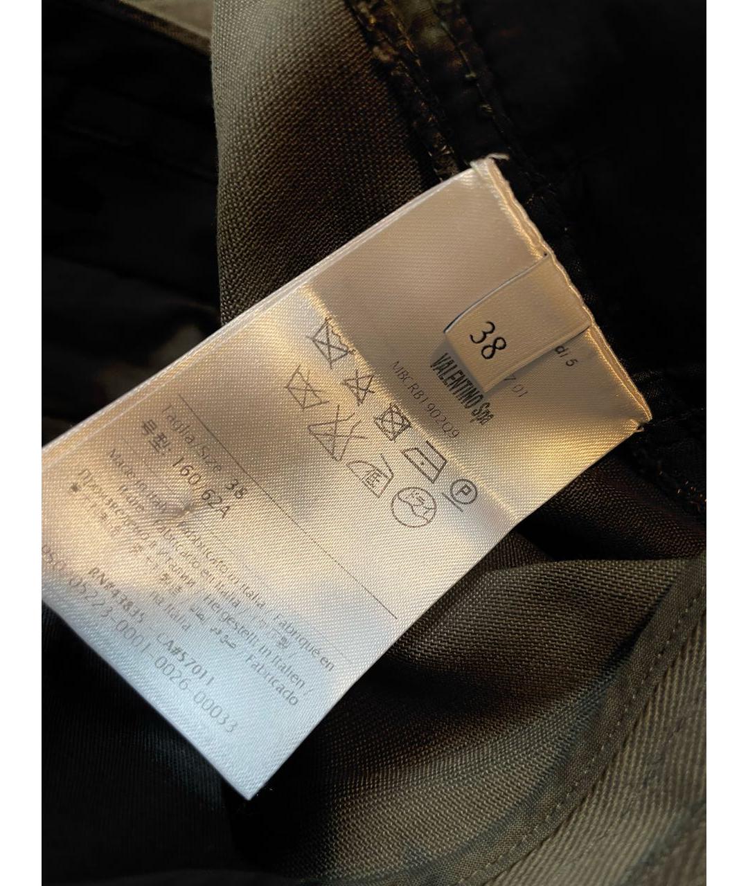 VALENTINO Хаки хлопковые брюки широкие, фото 4