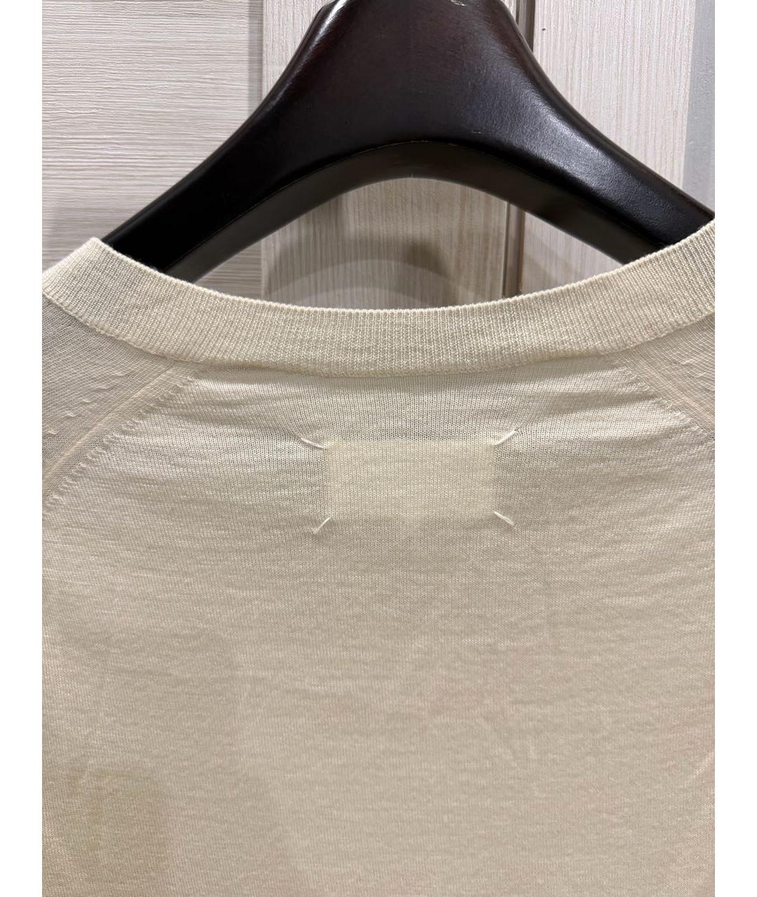 MAISON MARGIELA Бежевый шерстяной джемпер / свитер, фото 6