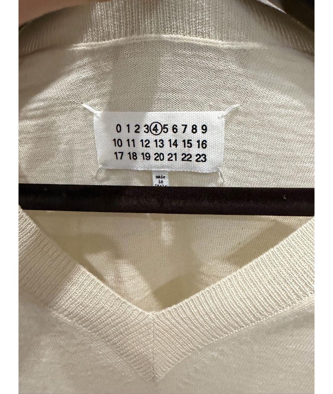 MAISON MARGIELA Бежевый шерстяной джемпер / свитер, фото 3