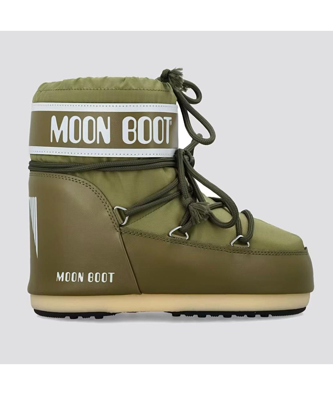 MOON BOOT Хаки текстильные ботинки, фото 8