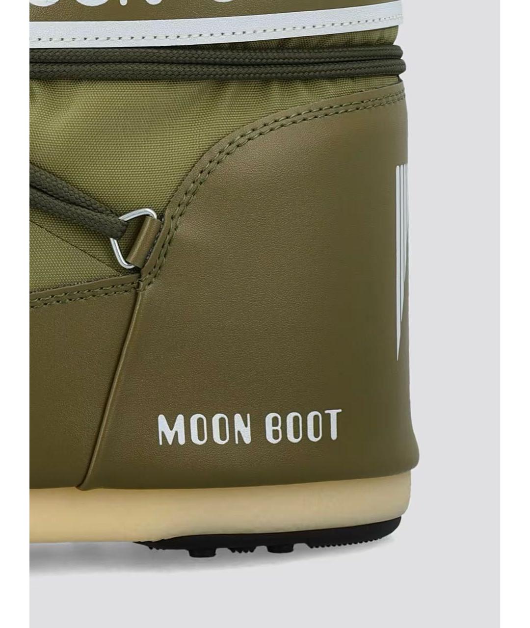 MOON BOOT Хаки текстильные ботинки, фото 2