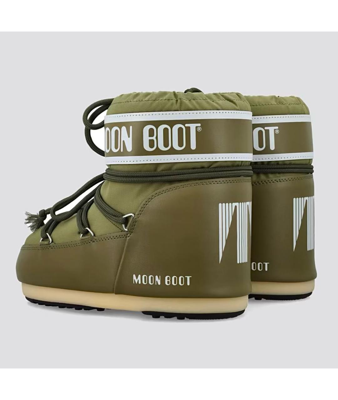 MOON BOOT Хаки текстильные ботинки, фото 3