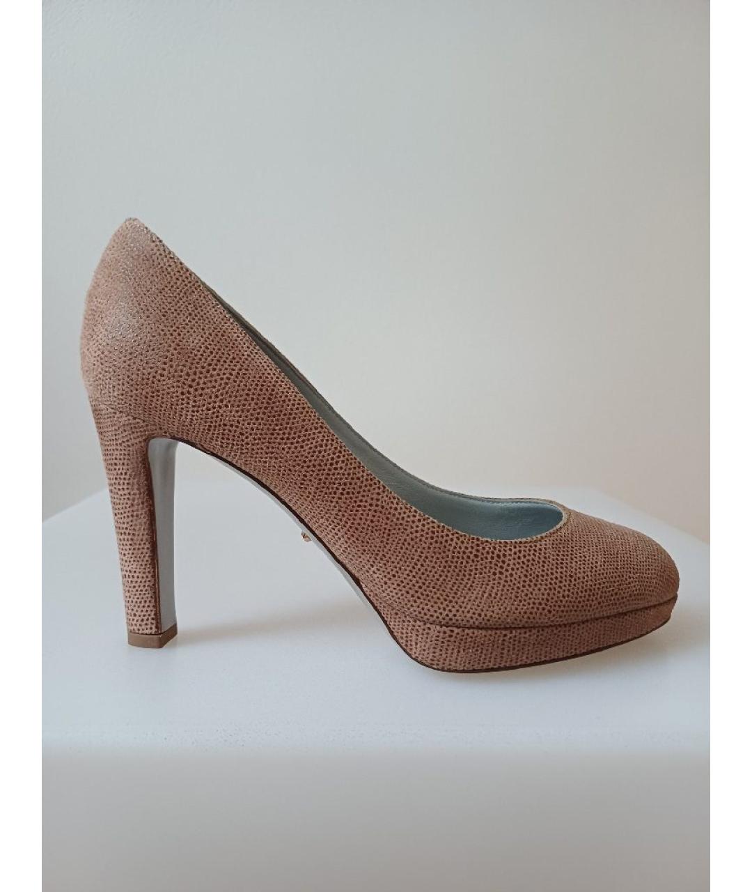 SERGIO ROSSI Бежевые кожаные туфли, фото 9