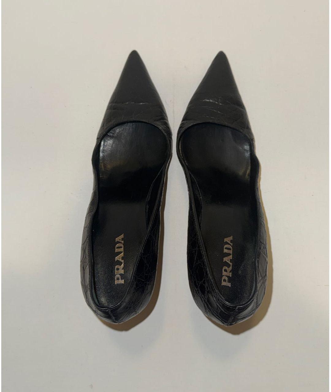 PRADA Черные кожаные туфли, фото 3