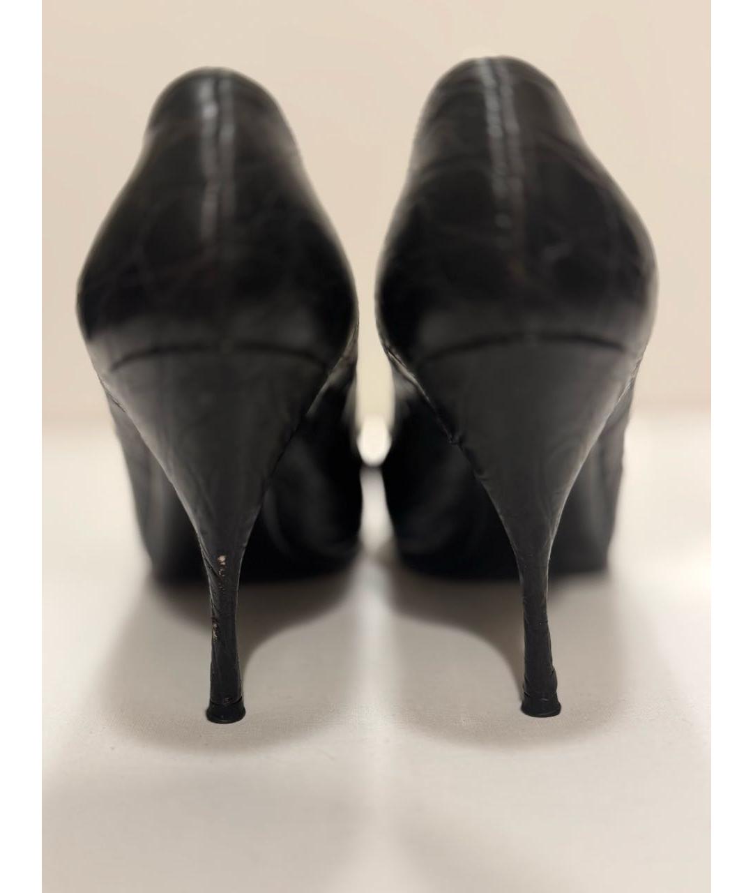 PRADA Черные кожаные туфли, фото 4